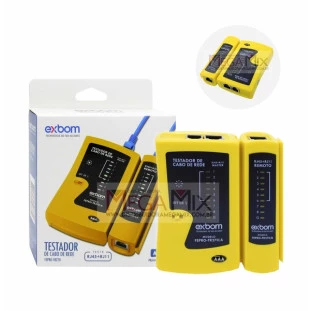 Testador de Cabos de Rede RJ45 + RJ11 FEPRO-TR270 - Exbom
