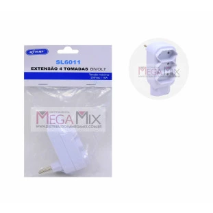 Adaptador de 4 Tomadas Bipolar SL6011 - Knup
