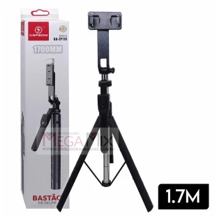 Bastão de Selfie com Tripé Retrátil Recarregável KA-ZP116 - Kapbom