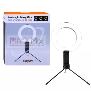 Iluminador Ring Light 6'' com Mini Tripé OR-PL06 - Oberon