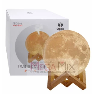 Umidificador e Aromatizador de Ar (Lua) 1500ml OIH-6602 - Oásis