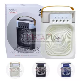 Mini Ventilador e Umidificador Portátil de Mesa 600ml OIH-6012 - Oásis