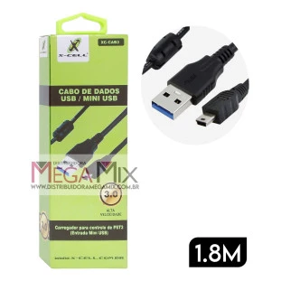 Cabo USB + V3 para PS3 3.0  1.8M XC-CAB3 - X-CELL