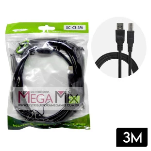 Cabo para Impressora USB 3M XC-CI-3M - X-Cell