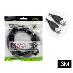Cabo USB 2.0 M/M 3M XC-MM-A - Xcell
