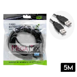Cabo USB 2.0 M/M 5M XC-MM-B - Xcell